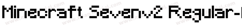 Minecraft Sevenv2 Regular字体转换